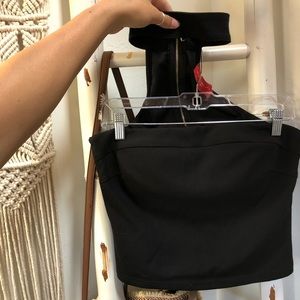 padded tube top with choker!